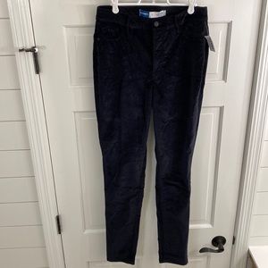 Black velvet skinny pants 10 tall NWT